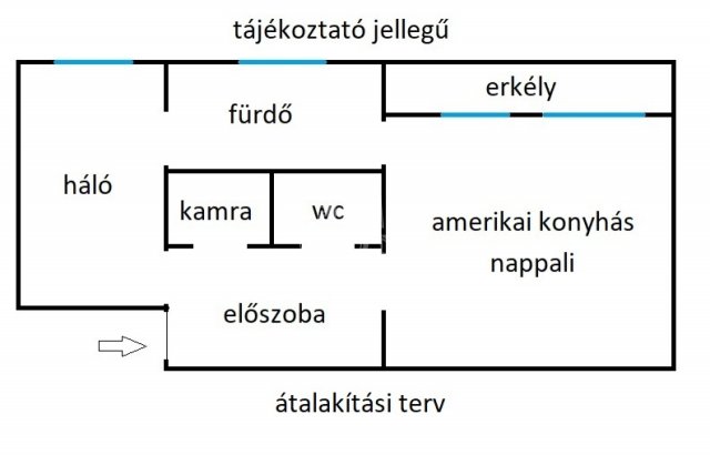 Eladó téglalakás, Budapesten, XIII. kerületben 57 M Ft, 1 szobás