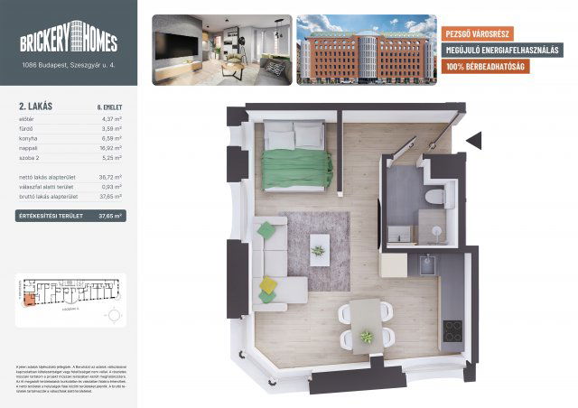 Eladó téglalakás, VIII. kerületben, Szeszgyár utcában