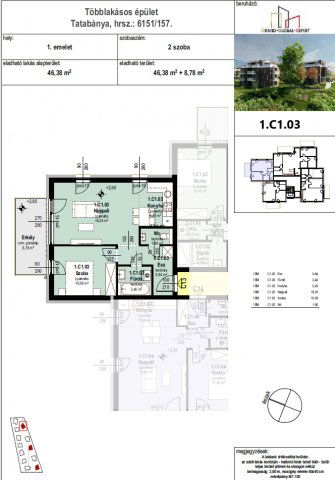 Eladó téglalakás, Tatabányán 49.349 M Ft, 2 szobás