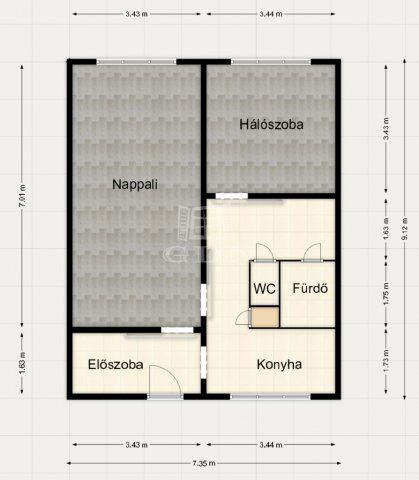 Eladó panellakás, Budapesten, XI. kerületben 74.9 M Ft, 2 szobás