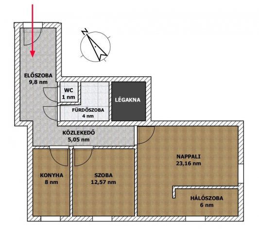 Eladó téglalakás, Budapesten, XIII. kerületben 69.9 M Ft