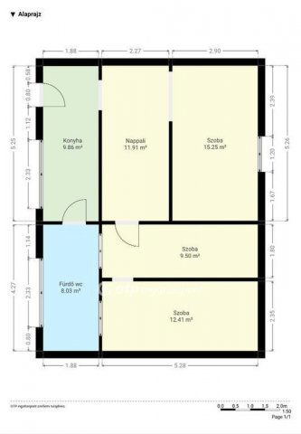 Eladó téglalakás, Pápán 20.9 M Ft, 2+1 szobás