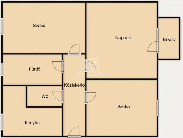 Eladó téglalakás, Veszprémben 64.9 M Ft, 3 szobás