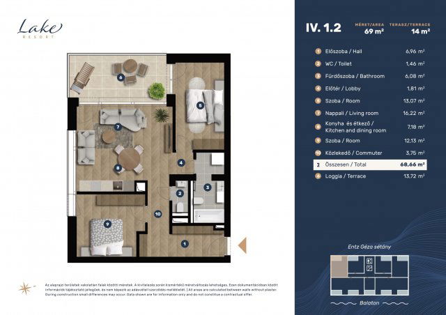 Eladó téglalakás, Keszthelyen, Entz Géza sétányon 95.5 M Ft