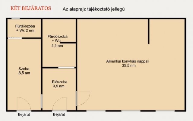 Eladó téglalakás, Budapesten, VIII. kerületben 53.9 M Ft