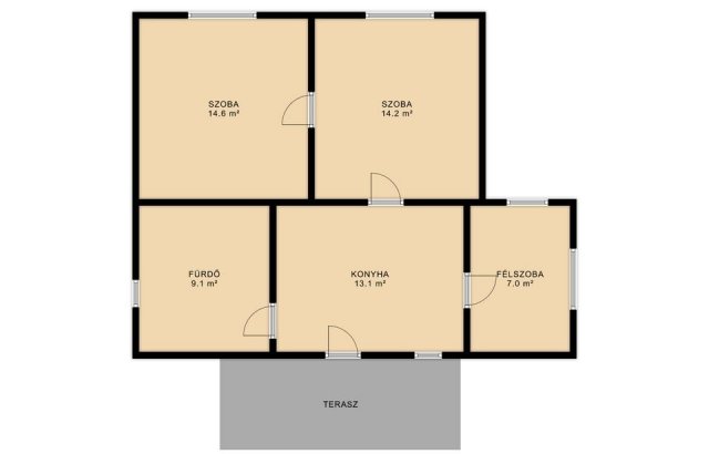 Eladó családi ház, Tenken 24.5 M Ft, 2 szobás