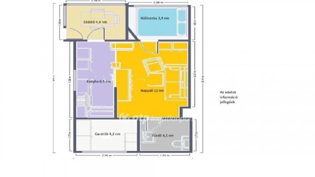 Eladó nyaraló, Gárdonyban 54.9 M Ft, 2+2 szobás