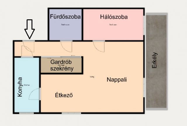 Eladó téglalakás, Budapesten, III. kerületben, Kunigunda útján