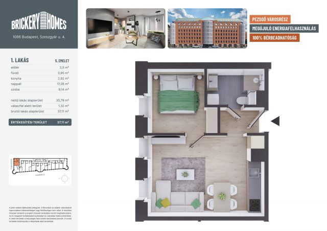 Eladó téglalakás, VIII. kerületben, Szeszgyár utcában