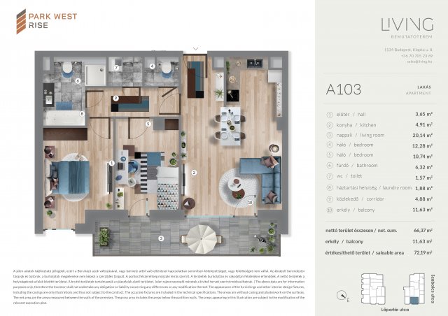 Eladó téglalakás, Budapesten, XIII. kerületben, Szabolcs utcában