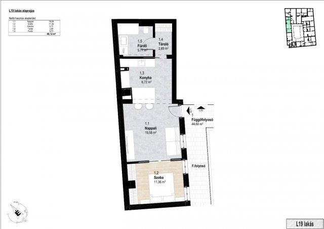 Eladó téglalakás, Budapesten, VI. kerületben, Jókai utcában