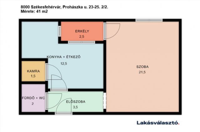 Eladó téglalakás, Székesfehérvárott 38 M Ft, 1 szobás