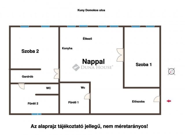 Eladó téglalakás, Budapesten, I. kerületben, Kuny Domokos utcában
