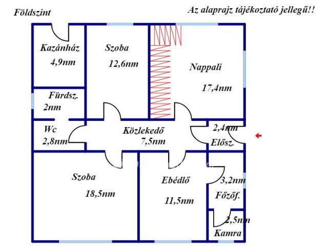 Eladó családi ház, Kisújszálláson 33.7 M Ft, 5 szobás