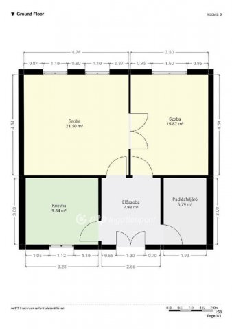 Eladó családi ház, Pápán 14.99 M Ft, 2 szobás