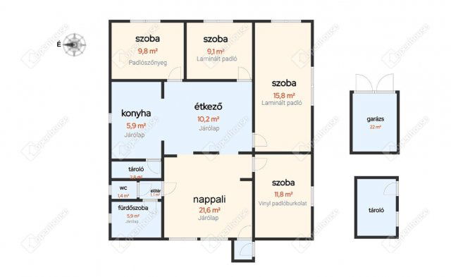 Eladó családi ház, Sátoraljaújhelyen 44.9 M Ft, 5 szobás