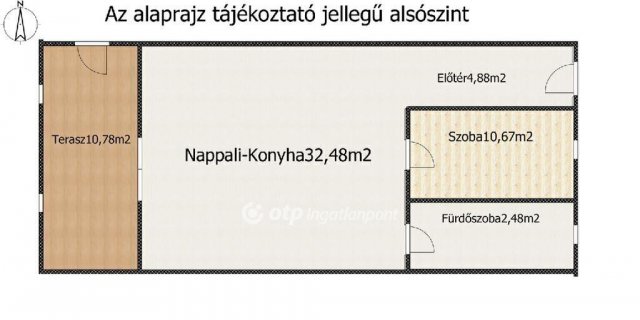 Eladó nyaraló, Tasson 56.9 M Ft, 3 szobás / költözzbe.hu