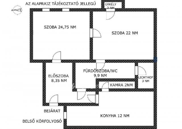 Eladó téglalakás, Budapesten, XIII. kerületben 74.9 M Ft