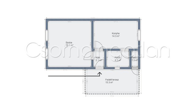Eladó családi ház, Csornán 14.5 M Ft, 1 szobás