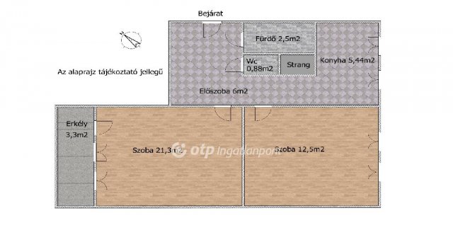 Eladó panellakás, Százhalombattán 53.9 M Ft, 2 szobás