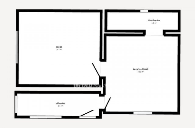 Eladó családi ház, Nyírtéten 8 M Ft, 1 szobás