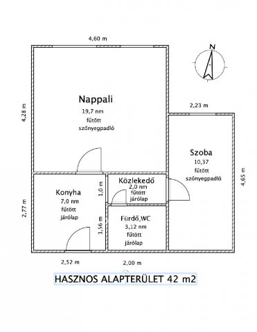 Eladó panellakás, Ajkán 32.9 M Ft, 1+1 szobás