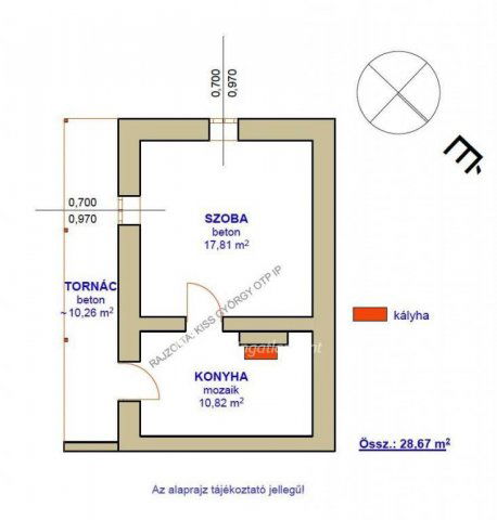 Eladó családi ház, Tiszafüreden 11.5 M Ft, 1 szobás