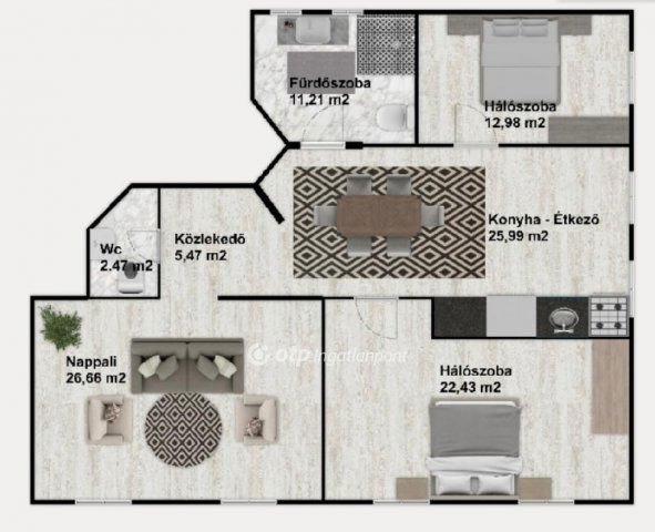 Eladó téglalakás, Budapesten, XXIII. kerületben 74.9 M Ft