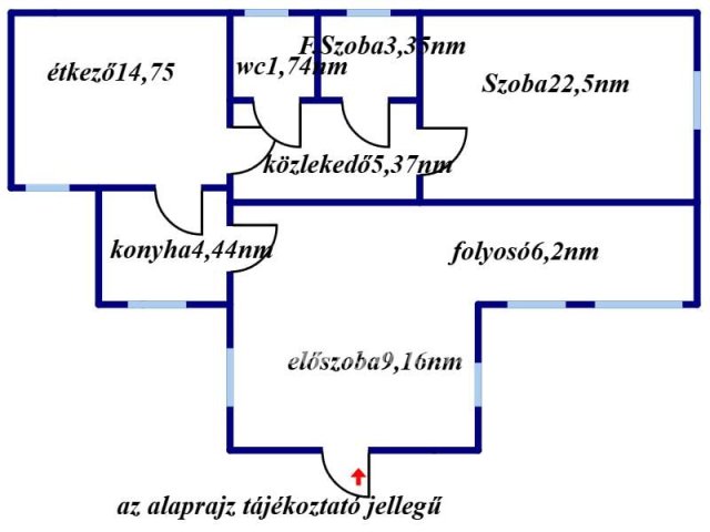 Eladó családi ház, Zsákán 6.4 M Ft, 1 szobás