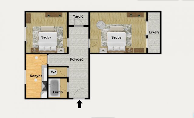 Kiadó panellakás, albérlet, Miskolcon 150 E Ft / hó, 2 szobás