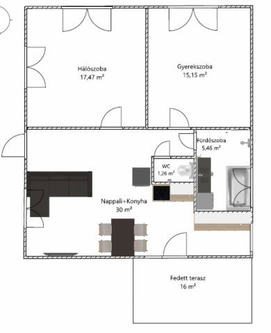 Eladó családi ház, Sülysápon 95.9 M Ft, 3 szobás