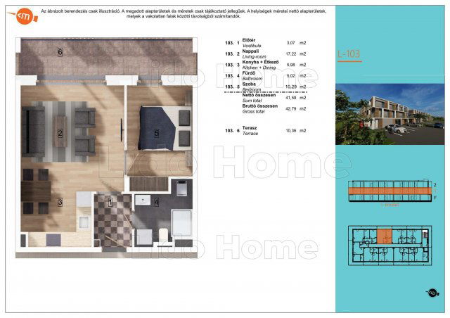 Eladó téglalakás, Balatonlelleén 66.99 M Ft, 2 szobás