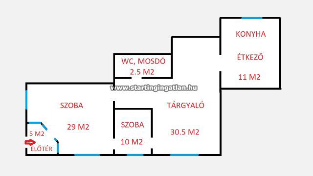Kiadó iroda, Budapesten, IV. kerületben 280 E Ft / hó, 3 szobás