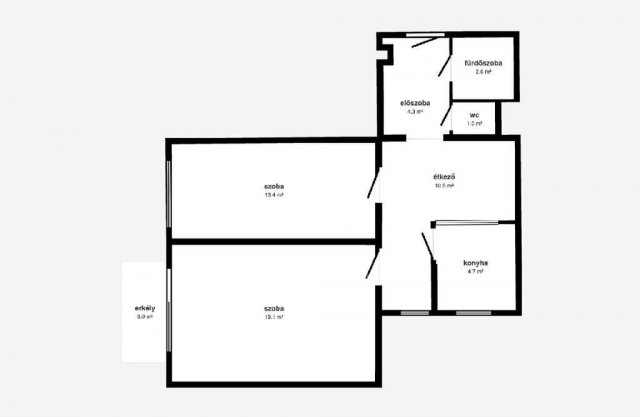 Eladó panellakás, Nyíregyházán 38.9 M Ft, 2 szobás