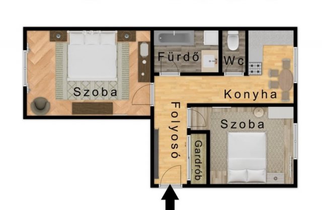 Eladó panellakás, Miskolcon 24.9 M Ft, 2 szobás