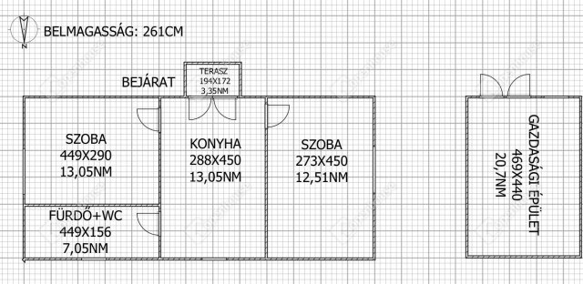 Eladó családi ház, Söjtörön 10.9 M Ft, 2 szobás