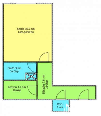 Eladó téglalakás, Salgótarjánban 9.5 M Ft, 1 szobás