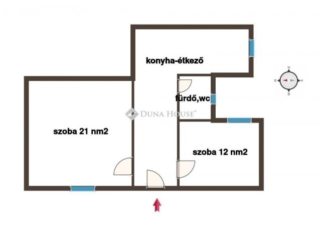 Eladó téglalakás, Budapesten, VIII. kerületben 65 M Ft, 2 szobás