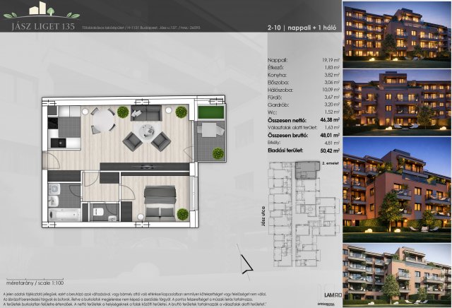 Eladó téglalakás, Budapesten, XIII. kerületben, Jász utcában