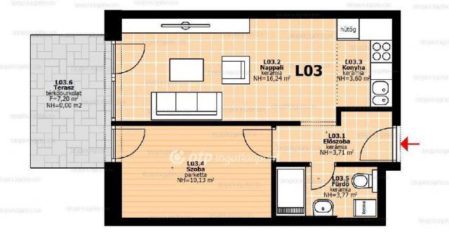 Eladó téglalakás, Hegyeshalomban 38.71 M Ft, 2 szobás
