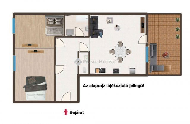 Eladó téglalakás, Baján 56.99 M Ft, 2 szobás