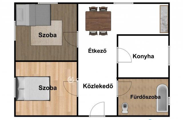 Eladó családi ház, Hajdúsámsonon 47 M Ft, 2 szobás