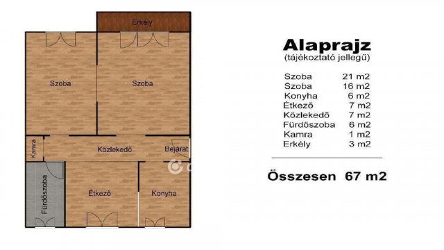 Eladó téglalakás, Győrött 75 M Ft, 2 szobás