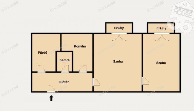 Eladó téglalakás, Kecskeméten 60 M Ft, 2 szobás