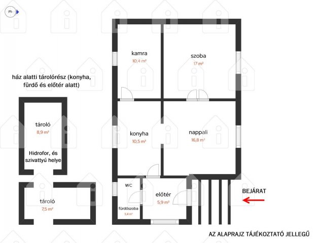 Eladó családi ház, Diósjenőn 17.5 M Ft, 2 szobás