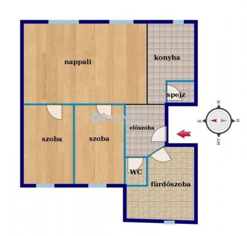 Eladó téglalakás, Teskándon 55.85 M Ft, 3 szobás