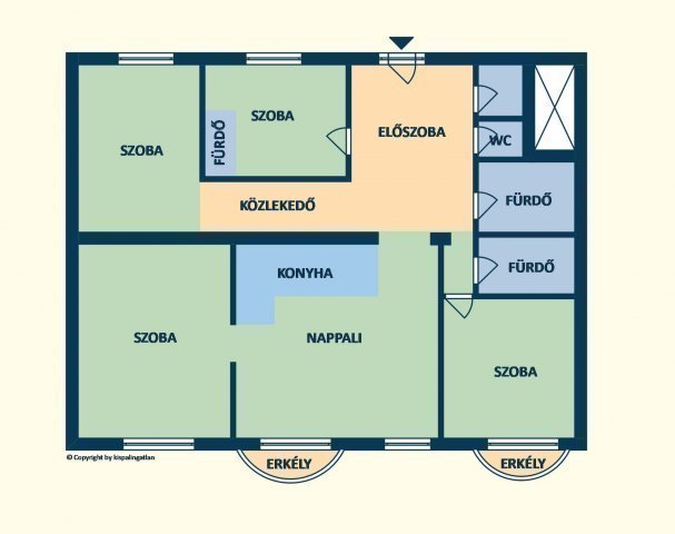 Eladó téglalakás, Budapesten, VIII. kerületben, Rákóczi úton