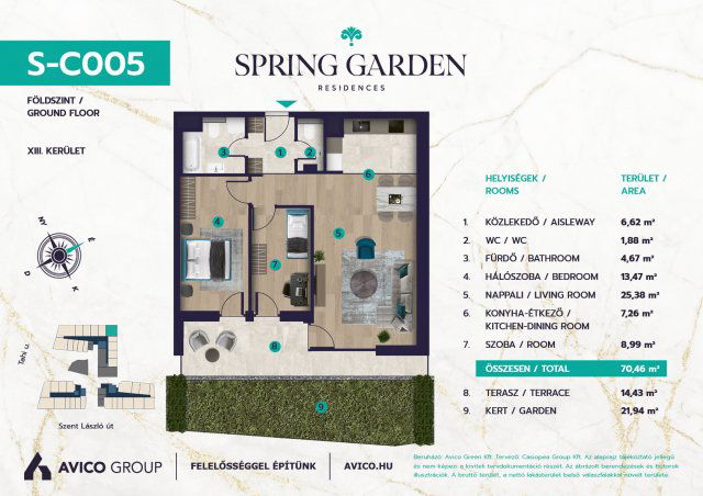 Eladó téglalakás, Budapesten, XIII. kerületben 124.19 M Ft