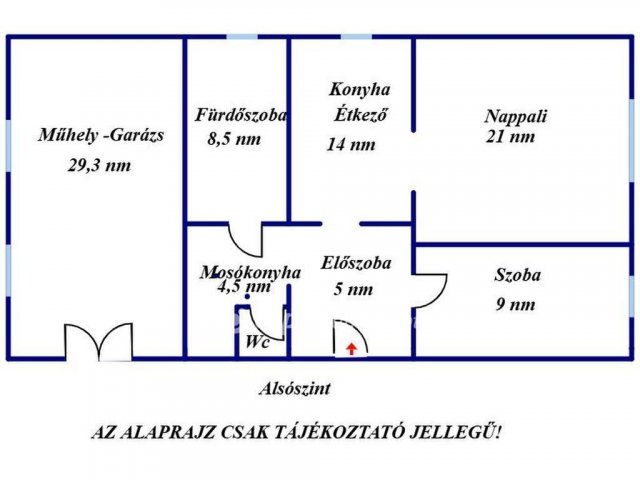 Eladó családi ház, Cserkeszőlőn 46.5 M Ft, 2 szobás