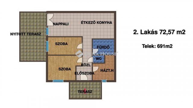 Eladó ikerház, Dánszentmiklóson 62 M Ft, 3 szobás